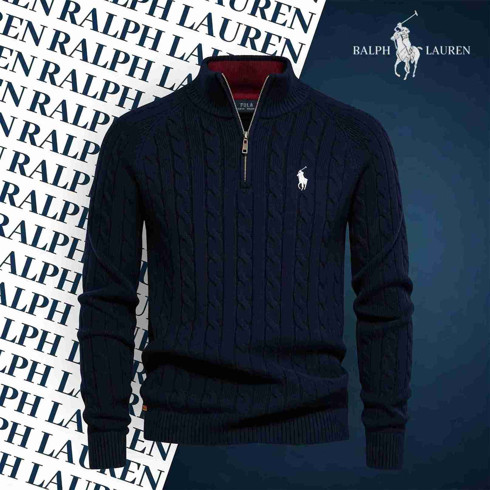 RALPH LAUREN CABLE-KNIT ZIP SWEATER SET