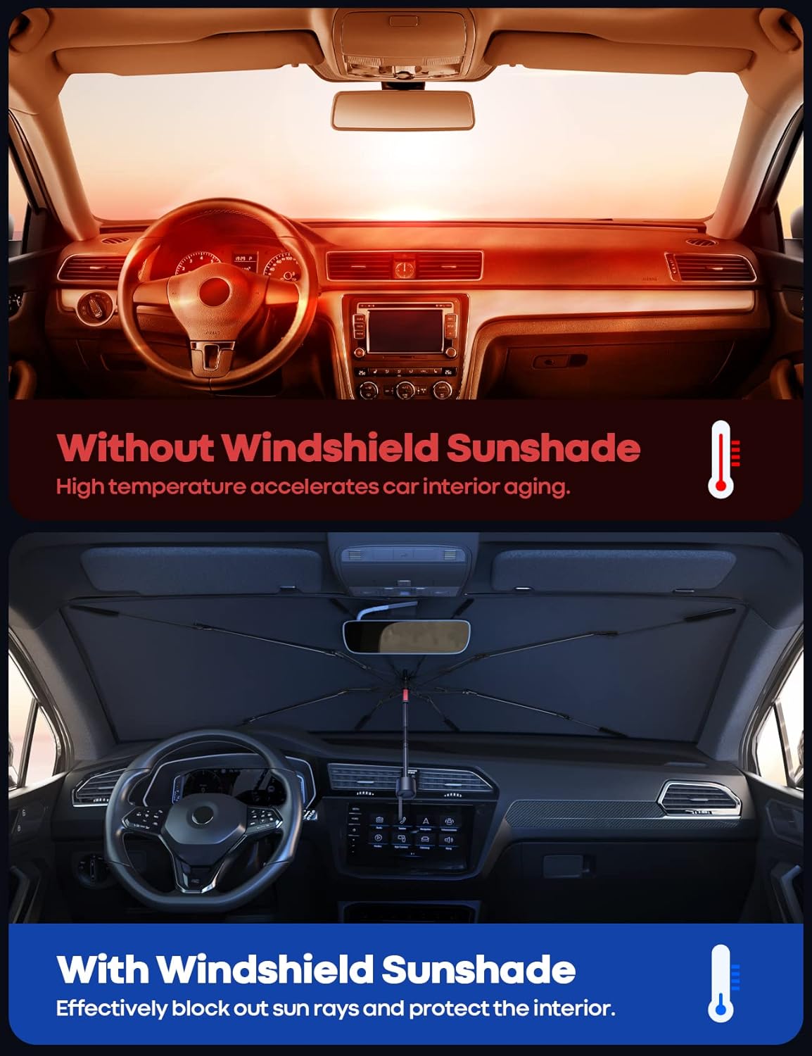 Universal Car Sun Shade Windshield Cover Umbrella