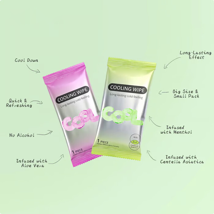 5-Pack Cooling Towels & XL Menthol Wipes — Instant Heat Relief