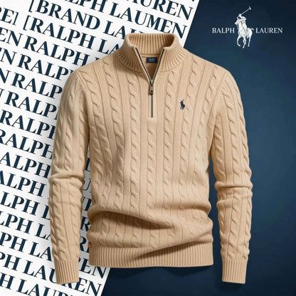 RALPH LAUREN CABLE-KNIT ZIP SWEATER SET